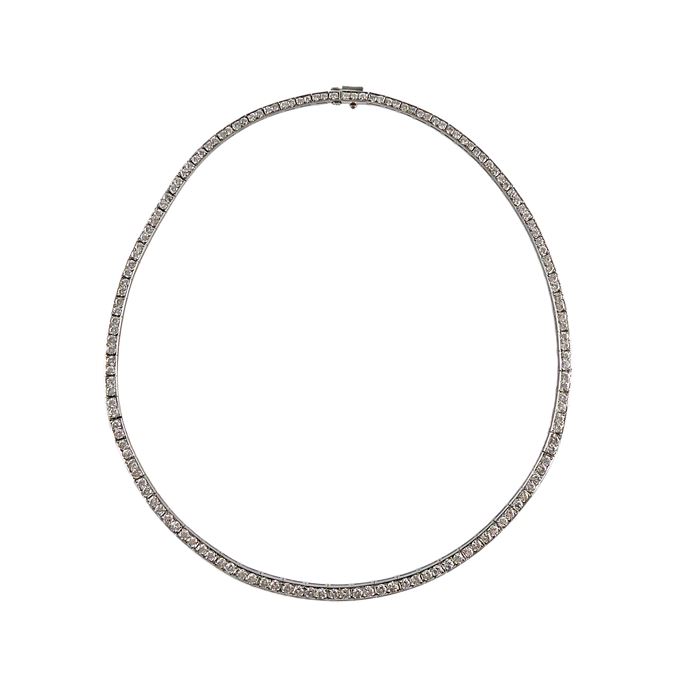 Late Art Deco diamond line collar necklace by Van Cleef &amp; Arpels, New York c.1940, | MasterArt